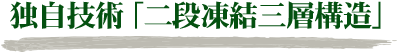 独自技術「二段凍結三層構造」